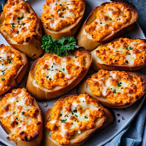 Cheesy Chilli Paneer Garlic Bread