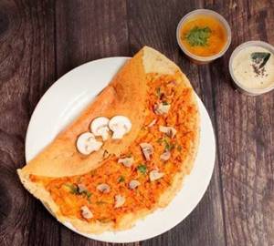 Mushroom masala dosa