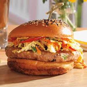 Schezwan Chicken Burger