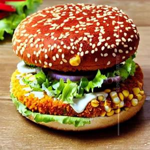 Corn Tikki Burger