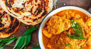 Chicken Chettinad & 2 Parotta Combo