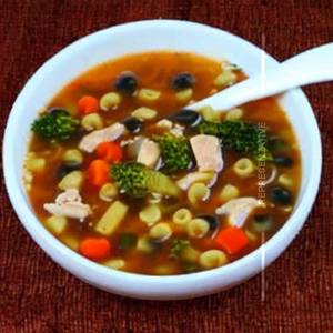 Healthy Chicken Minestrone Soup 