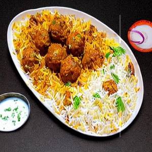 Chicken keema kofta biryani