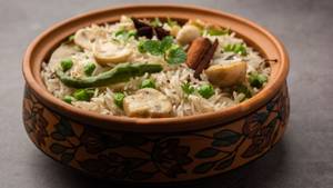 Mushroom biryani