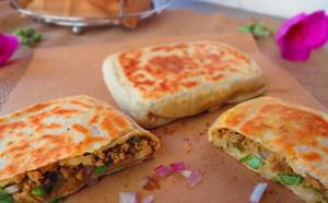 Malaysian Stuffed Mutton Parotta Murtabak