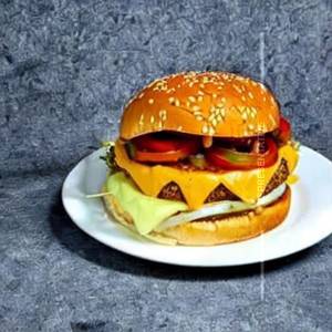 Schezwan Veg Cheese Burger
