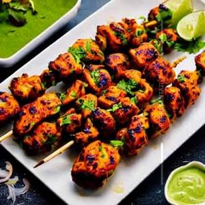 Chicken hariyali kebab [half]