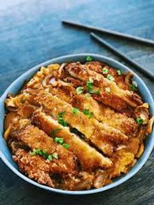 2 Chicken Katsudon Rice Bowl with Chicken Fried Momos