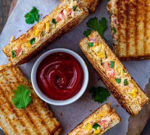 Overloaded veg sandwich