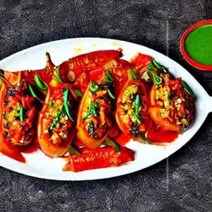 Stuffed Capsicum Chinese black