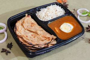 Egg Curry + 2 Laccha Paratha + Jeera Rice