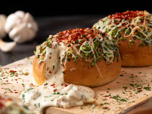 Korean Cream Cheese Chicken Bun