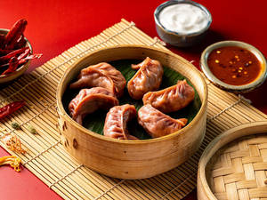 Zesty Chicken Steamed Momos (6 Pcs)