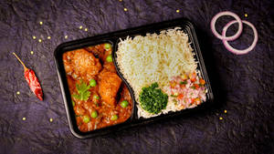 Aloo Matar Rice Bowl