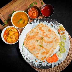 Plain Paratha With Aloo Sabji