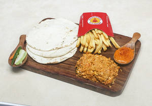 Peri Peri Chicken Shawarma On Plate