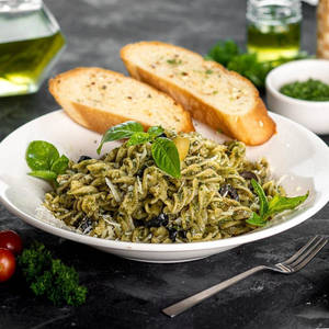 Fusilli In Basil Pesto