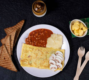 Mushroom & Cheese Stuffed Omelette