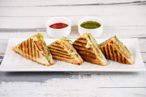 Onion Capsicum Paneer Cheese Toast Sandwich