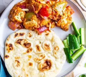 Kadhai Paneer + 3 Roti + Salad