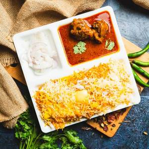 Chicken Curry With Egg Biryani