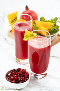 Mosambi With Pineapple And Pomegranate Juice