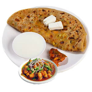 Aloo Paratha With Curd And Pickle