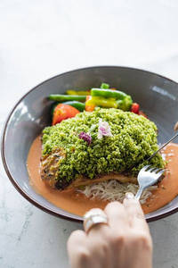 Herb Crusted Sole Fish