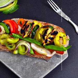 Exotic Vegetables Grilled open Sandwich