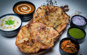 2 Chur Chur Naan + Dal Makhni + Raita + Salad