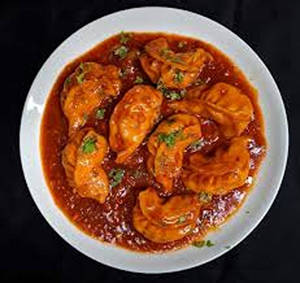Tandoori Momos With Gravy [5 Pieces]
