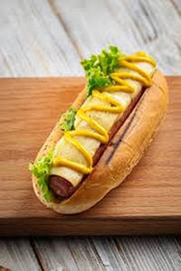 Mustard Cheese Hot Dog