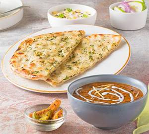 Dal Makhani with Paneer Kulcha, Raita