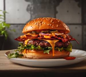 Schezwan Beef Burger (Big Patty)