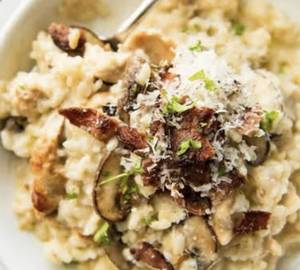 Champagne Risotto Shitake Al Tartufo [shitake,truffle Cream, Mushrooms]