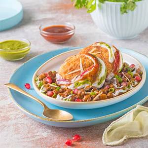Aloo Tikki With Chhole