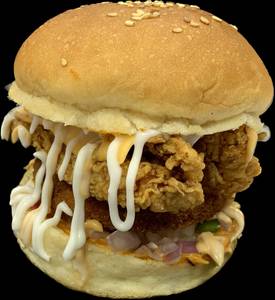 Crispy chicken burger
