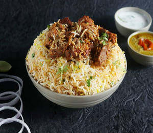 Mutton hyderbadi biryani full