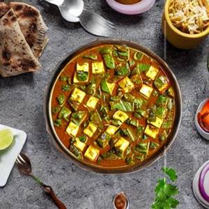 Matar Paneer with 2 pc paratha