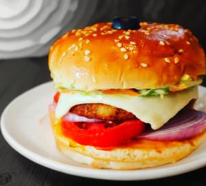 Veg paneer cheese burger