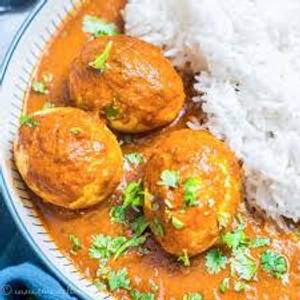 Egg Curry & Rice/butter Naan