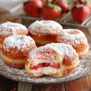 Strawberry Bomboloni(1 Pc)