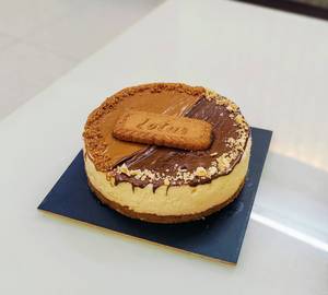 Half nutella half biscoff cheesecake