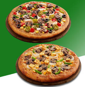 Deluxe Veggie + Ott Veg Loaded (2 Pizza)