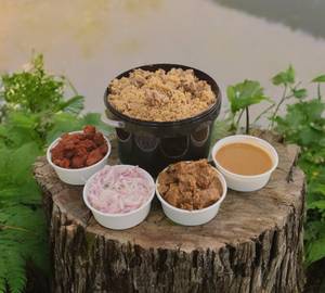 Beef Biryani Bucket Top Person