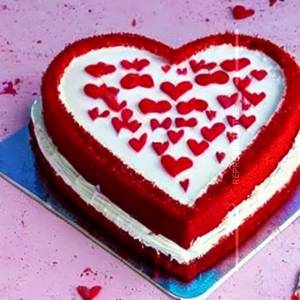 Red velvet heart shape