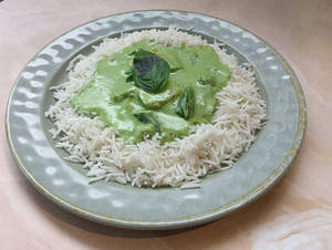 Veg Thai Green Curry With Steamed Rice Combo