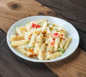 Malai Paneer White Sauce Pasta With Cheese Penne