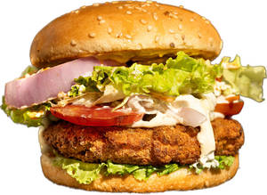 Hot Crispy W Burger (vegan)