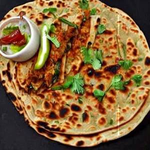 Chicken shawarma cheezy jalepeno paratha